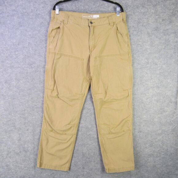 Carhartt Pants Mens 36x30 Brown Relaxed Fit Utility Work Canvas Carpenter - Picture 1 of 9